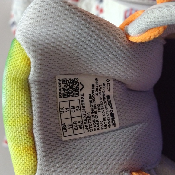 Saucony Progrid Triumph 4 Shoe White/Tie Die Rainbow Size 12 - Picture 14 of 16